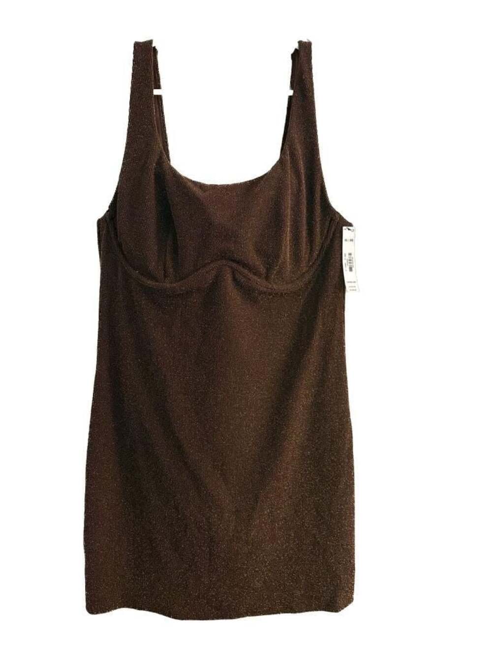 PINK Victoria's Secret Brown Shimmer Underwire Bodysuit Size XL